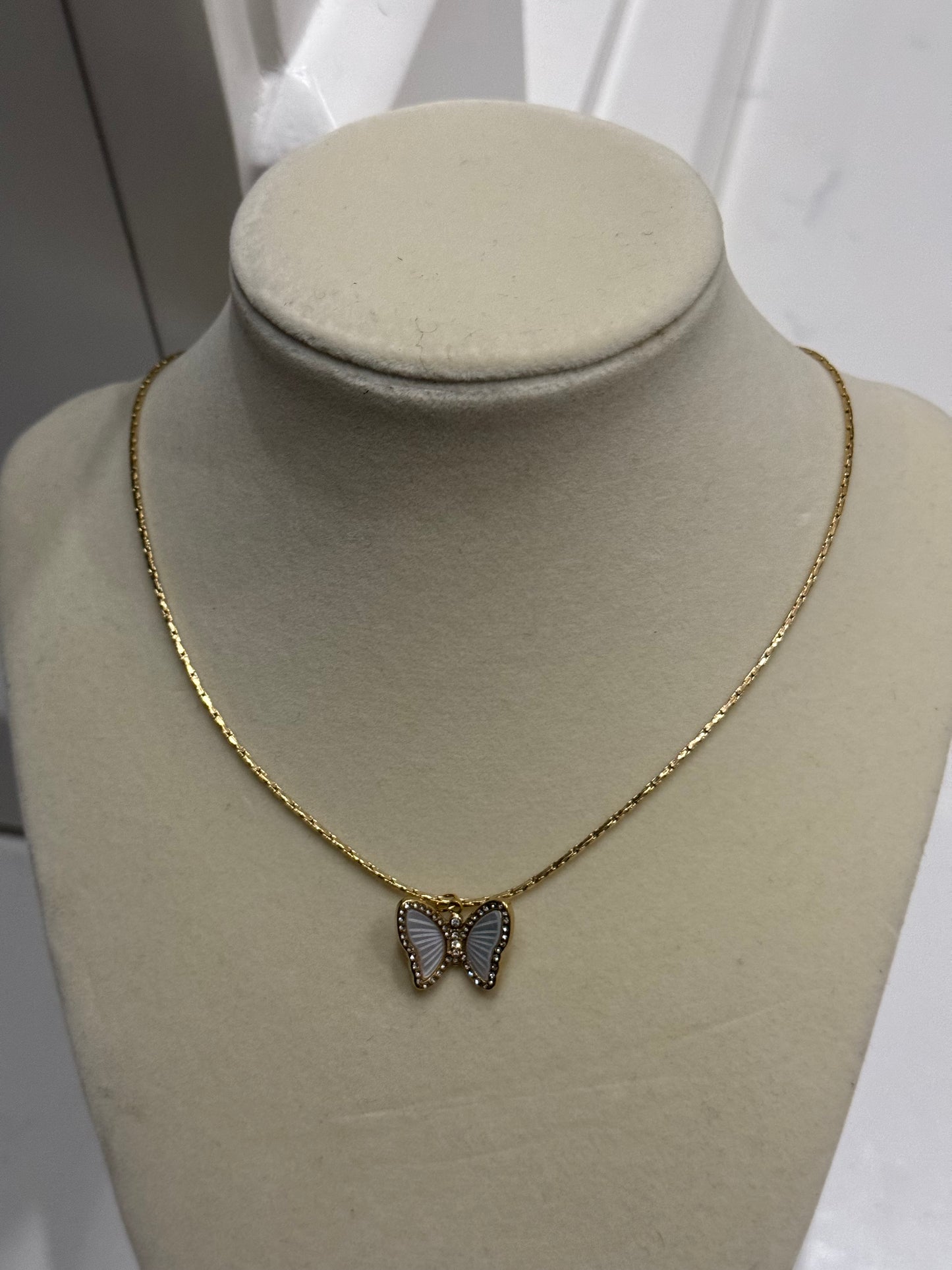 Butterfly gold necklace