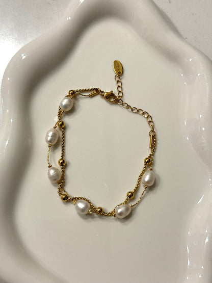 Coastal freshwater pearl bracelet