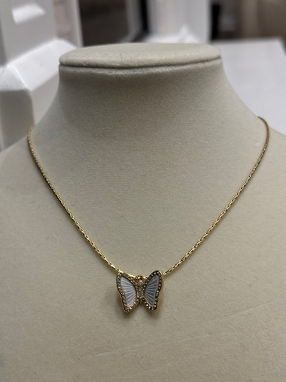 Butterfly gold necklace