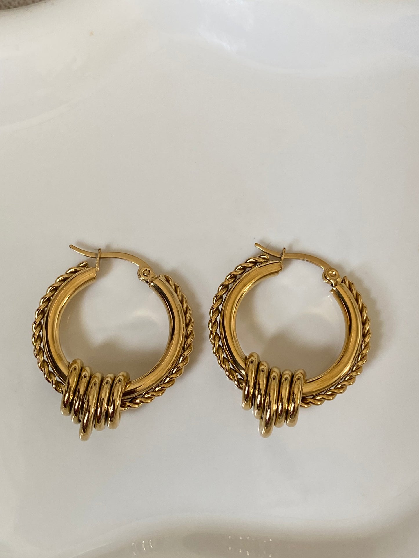 Statement hoop earrings