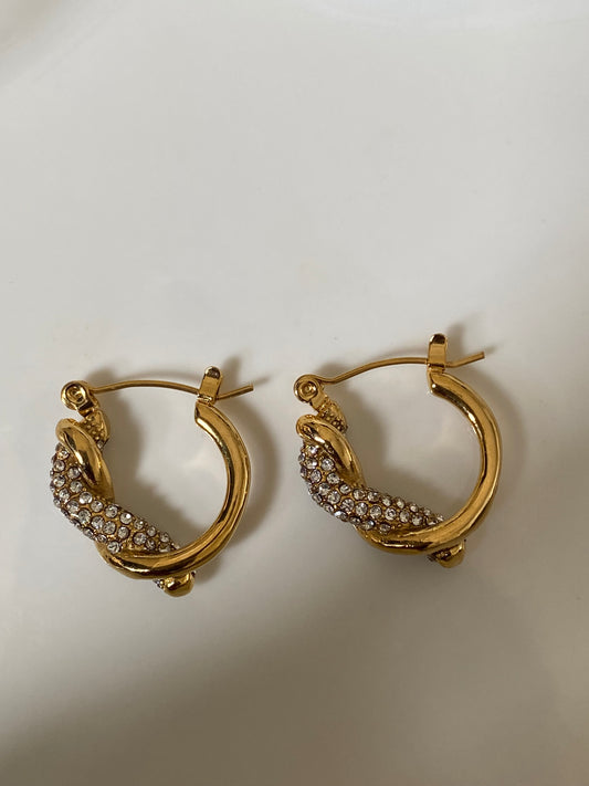 Anila gold hoop earrings