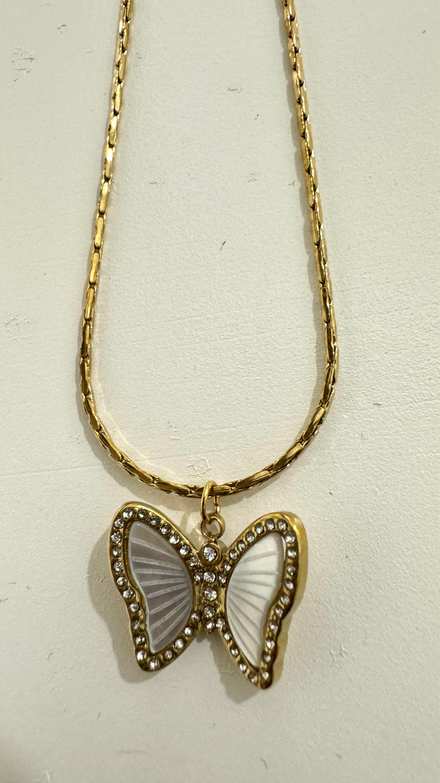 Butterfly gold necklace