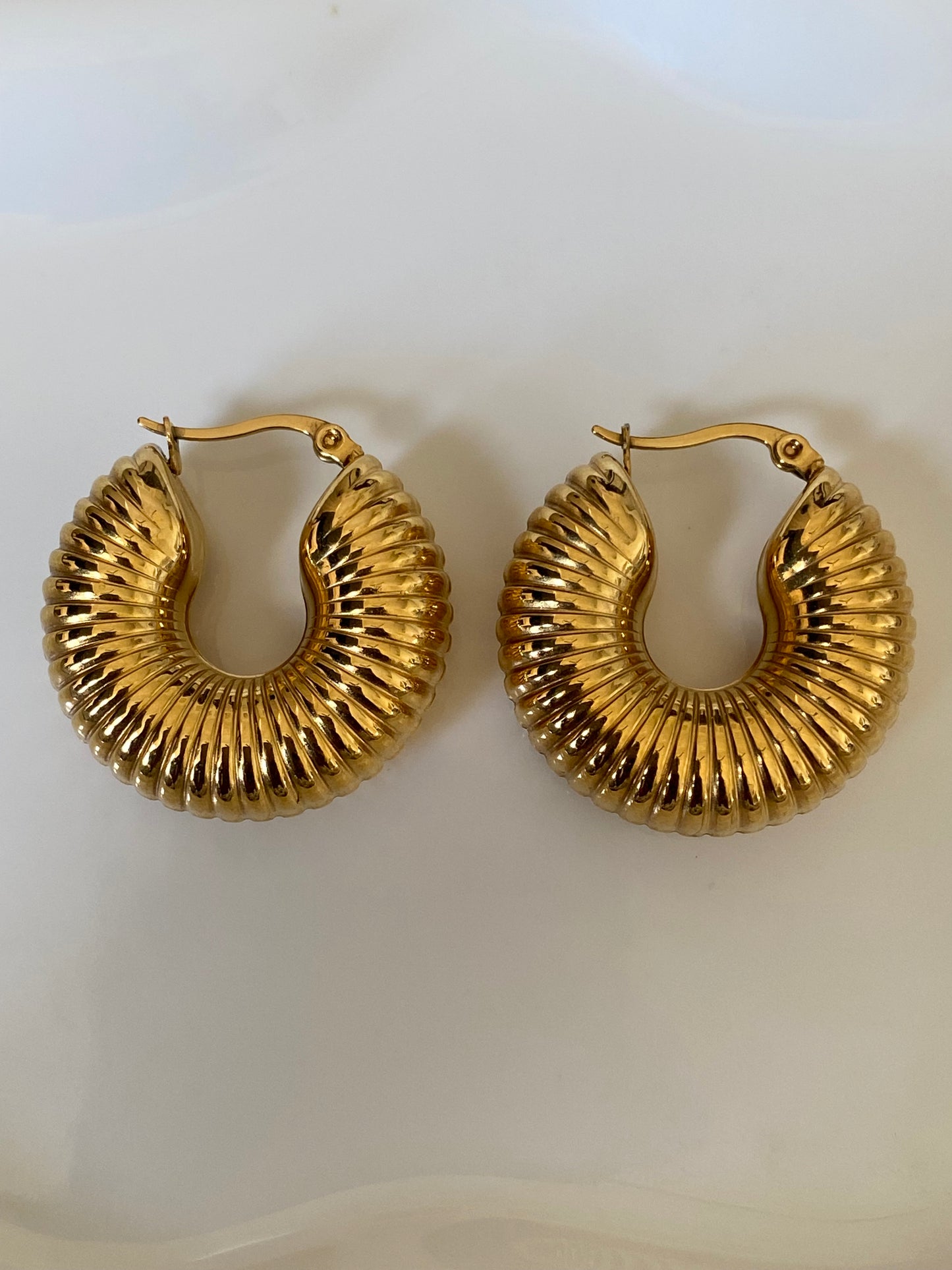 Celine chunky hoop earrings